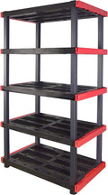 CX Craftsman, 5-Tier Highly Durable Storage Rack, 200lbs/shelf, Interlocking by BLACKYELLOW