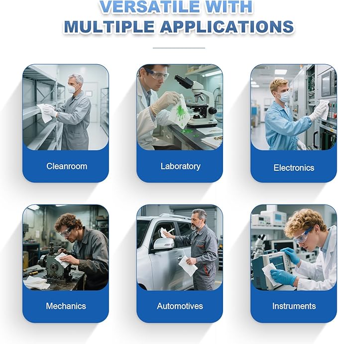 Cleanroom Wipes 9"x9" Lint Free Wipes - Image 8