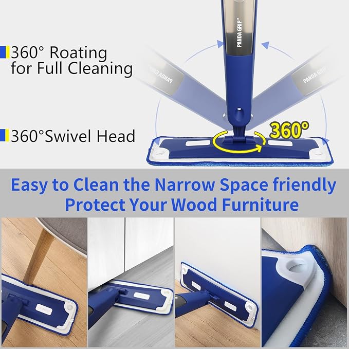 Mop for Multi-Purpose Floor Premium Spray Mop, 18 inch Professional Hardwood - Image 3
