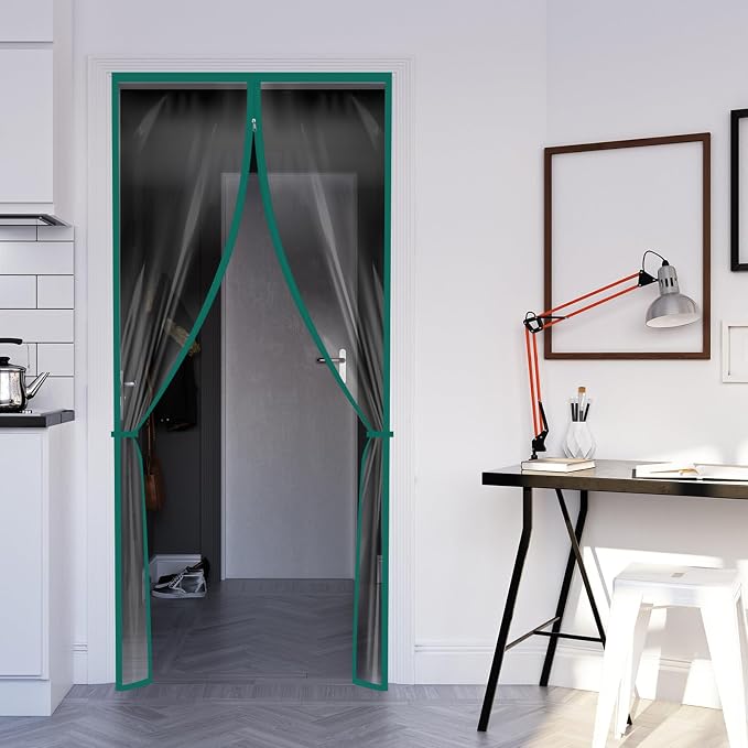 Amylove Zipper 48 x 87 Inch Dust Barrier Kit Green Edged Temporary Construction - Image 6