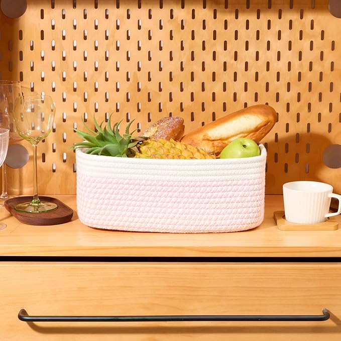 Small Storage Baskets for Organizing | Closet Organizer Bins | Shelf Toy Basket - Image 5
