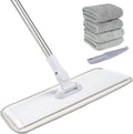18" Professional Microfiber Mop Floor Cleaning System, Flat Mops by Makelifeeasier