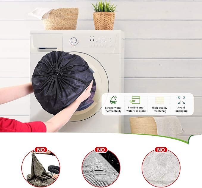 OTraki 2 Pack Large Laundry Bags 24 x 35 inch Mesh Washing Bag - Image 6