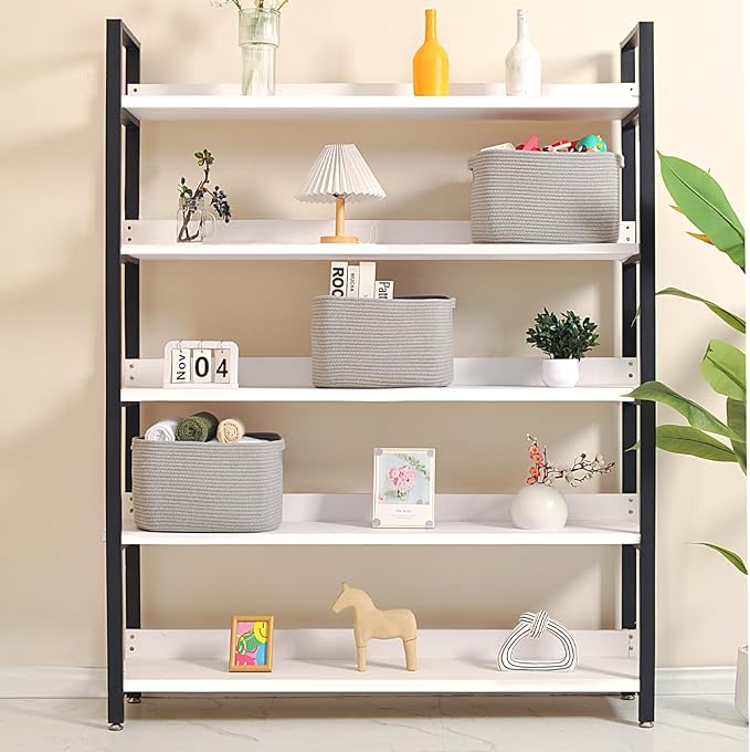 Storage Baskets for Organizing Shelves, Woven Cotton Rope Bins for Baby Nursery - Image 2
