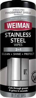 Weiman Stainless Steel Cleaner, Removes Dirt, and Grease, No Streaks or Residue by Weiman
