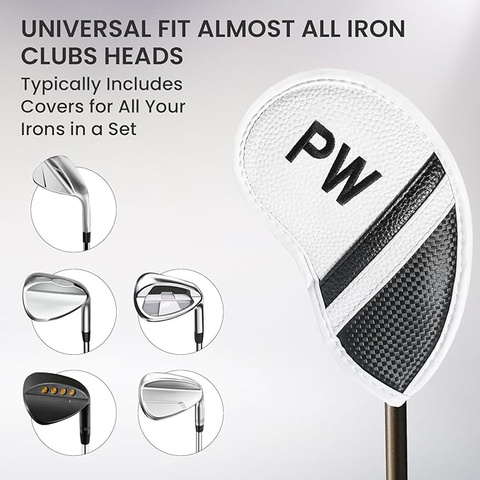 Amy Sport Golf Iron Head Covers Value 12 Pcs Set Thick Synthetic Leather - Image 5