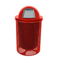 COATEDOUTDOORFURNITURE RDT-P-RED Heavy Duty Round Trash Receptacle by CoatedOutdoorFurniture
