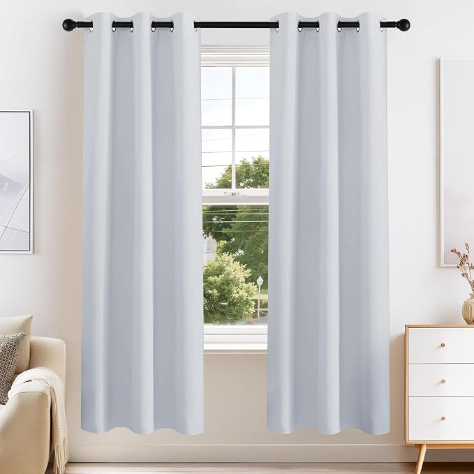 PONY DANCE Blackout Curtains for Bedroom 72 Inch Length 2 Panels Set, Privacy by PONYDANCE