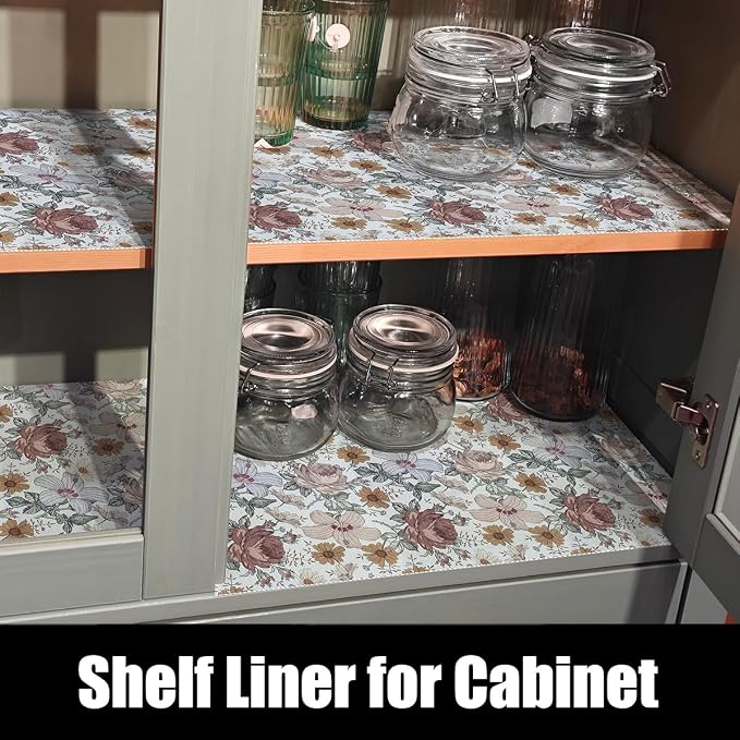 Floral Drawer Shelf Liners, 12IN x 20FT Non Adhesive and Strong Non-Slip - Image 6
