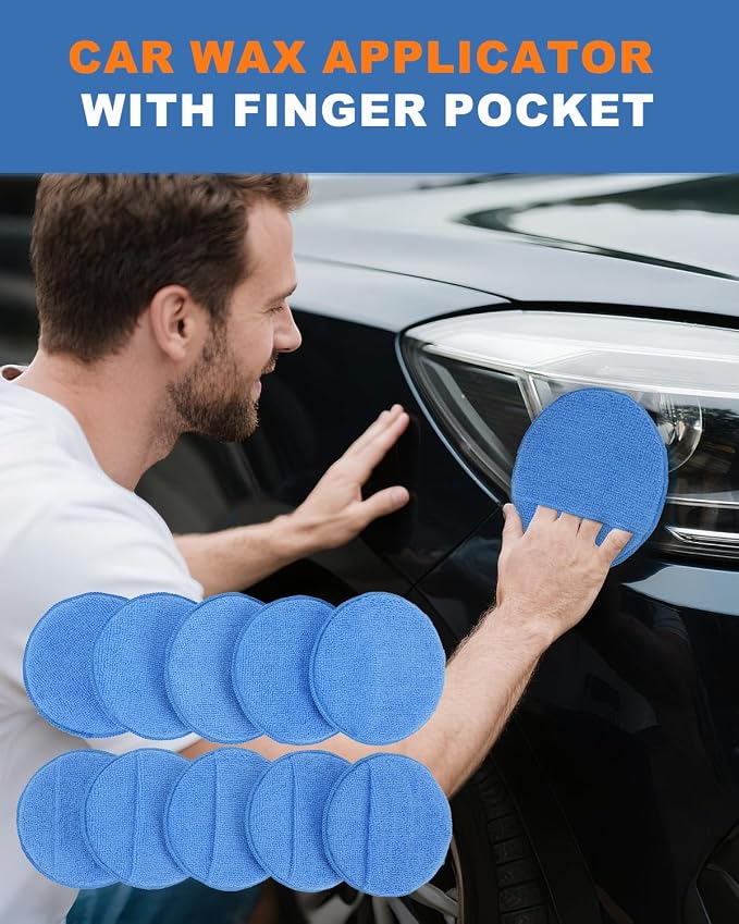 Wax Applicator Pads, 10 Pack Applicator Pad - Image 7