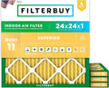 Filterbuy 24x24x1 Air Filter MERV 11 Allergen Defense Replacement, by Filterbuy