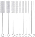 Long Straw Brush, Nylon Pipe Tube Cleaner 8-ihch 10 Different Diameters Set of by DESIN