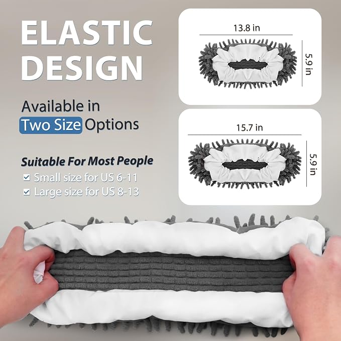 8 Pcs Mop Slippers Socks Floor Cleaning, Microfiber Shoe Covers dust Washable - Image 5