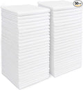 AIDEA Microfiber Cleaning Cloth White 50PK, Microfiber Towels by AIDEAHOME