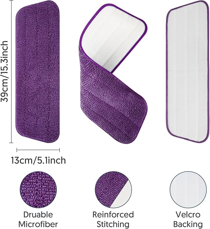 7 Count Reusable Mop Pads for Swiffer PowerMop -MEXERRIS Microfiber Wet Mops - Image 5