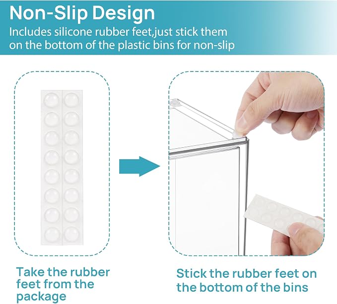 Vtopmart Clear Stackable Storage Drawers Set of 4, Plastic Organizer Bins - Image 4