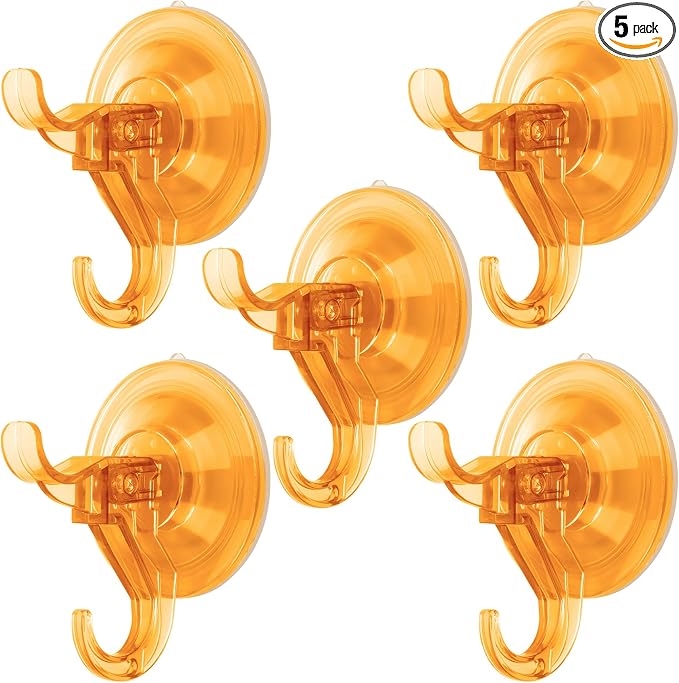 Suction Cup Hooks, 5 Pack Wreath Door Hanger, Removable Small Suction Cups by Antimbee