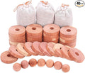 Homode Cedar Chips and Bags, Fresh Cedar Wood Rings and Sachets by Homode