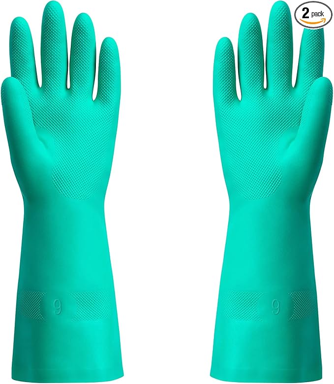 ThxToms Chemical Resistant Nitrile Gloves, Resist Household Acid, Solvent and by ThxToms
