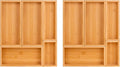 bamboo drawer organizer Set，expandable drawer dividers, wooden storage by Teicui