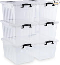 Citylife 22 QT Clear Plastic Storage Bins by CitylifeHomeOrganization