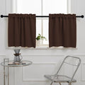 Pickluc Cafe Curtain 30 Inches Length, Rod Pocket Kitchen Curtain, Short by PICKLUC