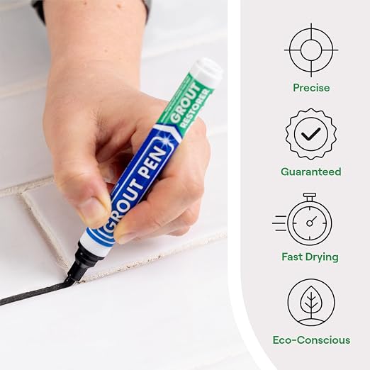 Grout Pen Black Tile Paint Marker: Waterproof Grout Paint, Tile Grout Colorant - Image 2