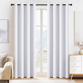 PONY DANCE Pure White Blackout Curtains by PONYDANCE