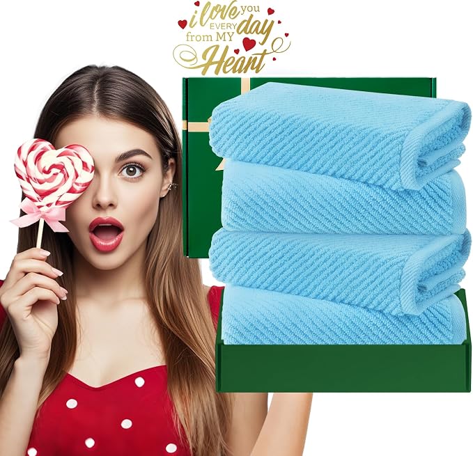 VOOVA & MOVAS Hand Towels for Bathroom Set of 4，Large 18"x 28" - Image 6
