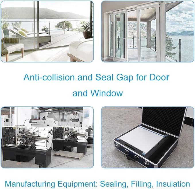 2 Rolls Weather Stripping, 1/4 Inch Wide X 1/8 Inch Thick Foam Seal Tape High - Image 7