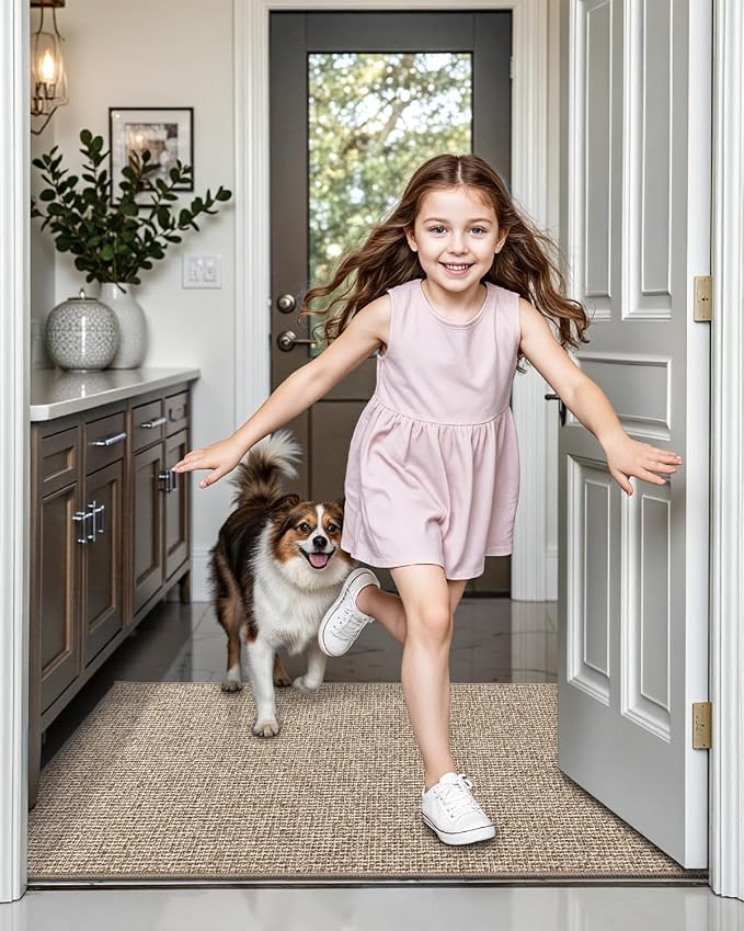 LUMI Indoor Door Mat 24"x36", Ultra Thin Low Profile Non-Slip Doormat - Image 5