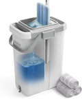 JOYMOOP Mop and Bucket with Wringer Set, Flat Squeeze Mop with Bucket, Dust Mop by JOYMOOP