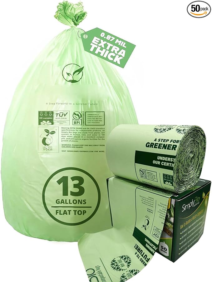 13 Gallon Compostable Trash Bags by Lokingrise