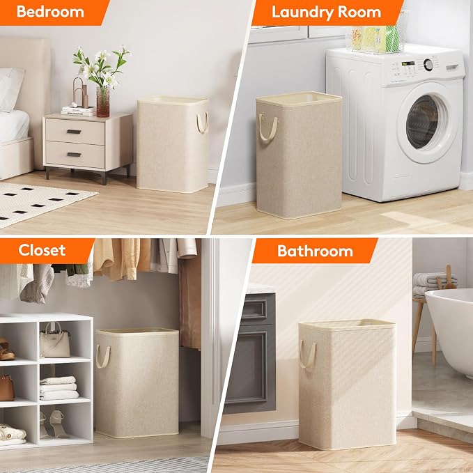Lifewit 80L Large Tall Laundry Hamper, Collapsible Laundry Basket - Image 8