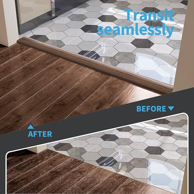 Art3d 4 FT Self Adhesive Vinyl Floor Transition Strip, Laminate Strip Flat - Image 3