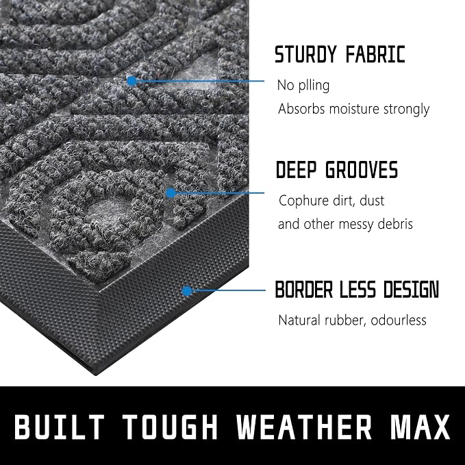 Yimobra Door Mat, Outdoor Indoor Entrance Welcome Mat, Heavy Entry Front Door - Image 4