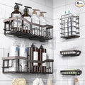 EUDELE 5-Pack Rustproof Stainless Steel Shower Caddy – No Drill Adhesive by EUDELE