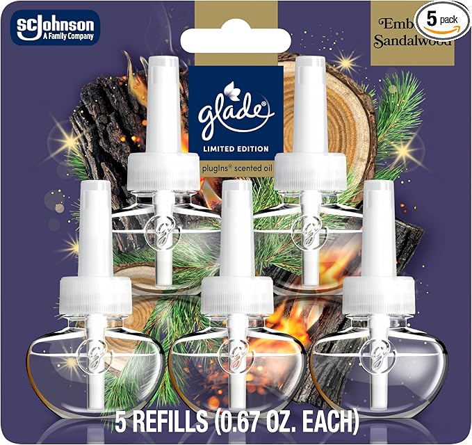 Glade PlugIns Refills Air Freshener, Embers & Sandalwood, Scented and Essential by Glade