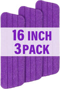 16.5 inch Mop Pads Refills, 3 Pack Microfiber Reusable Replacement Mop Pads by PANDAGRIP