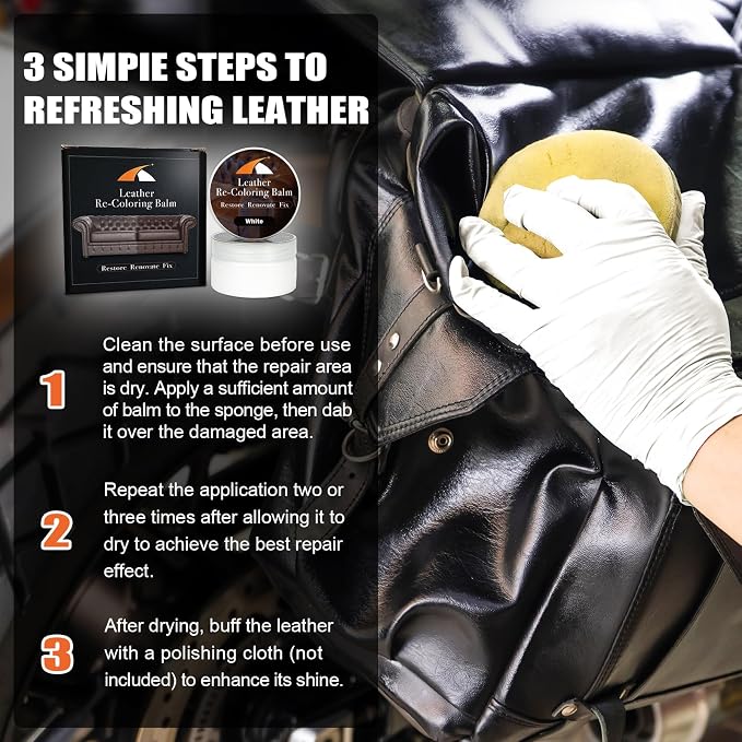 White Leather Repair Kit, Leather Dye - Image 6