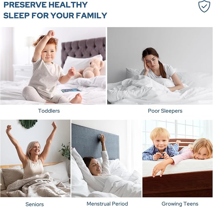 BEDLORE Waterproof Mattress Protector, Noiseless Twin Size Mattress Pad - Image 7