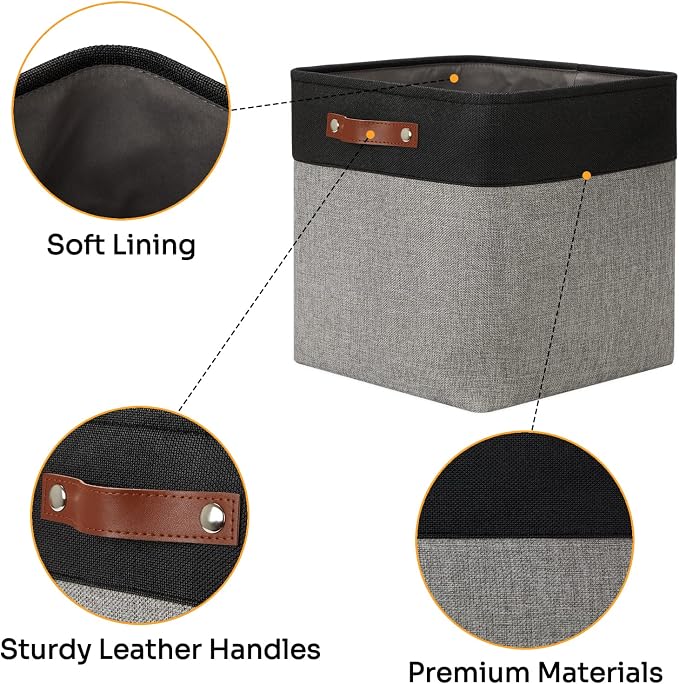 DULLEMELO Storage Bins for Organizing, Closet Storage Baskets for Gift Empty - Image 4