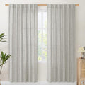 YoungsTex Light Grey Linen Curtains 78 Inch Length by YoungsTex