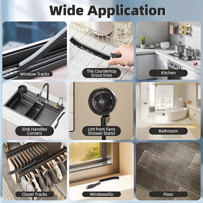 Hard Bristle Crevice Cleaning Brush-Thin Gap Scrub Brush, Small Cleaning Brush - Image 6
