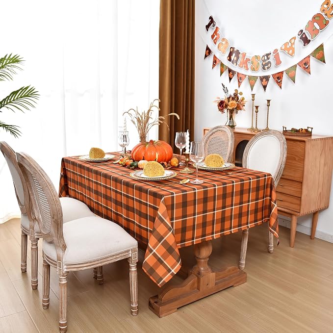 Waterproof Checkered Tablecloth Fabric - Image 4