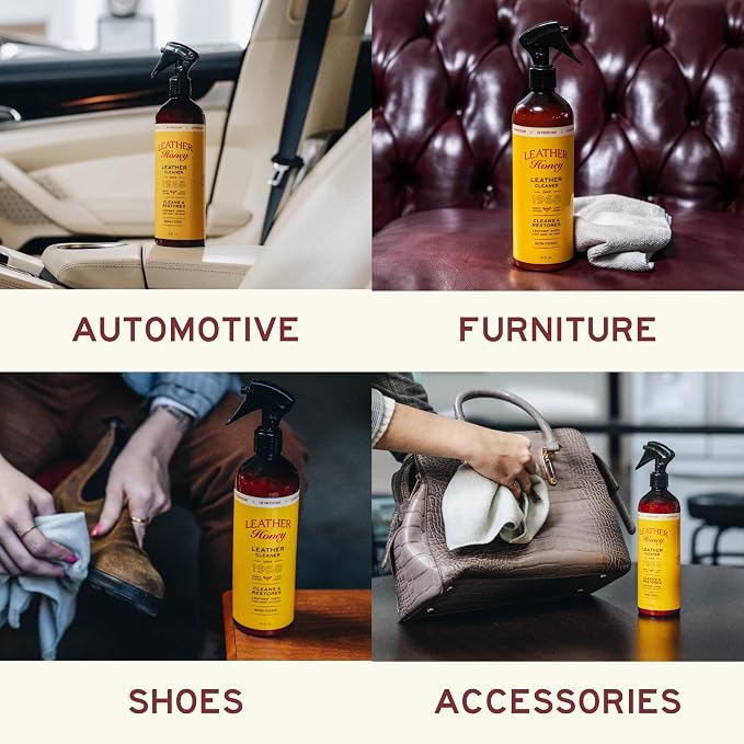 Leather Honey Leather Cleaner Spray: UV Protectant, Non-Toxic & Made in the USA - Image 2