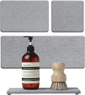 3PCS Bathroom Sink Vanity Trays, Quick Stone Drying Mat Dish Soap Dispenser by Razborci