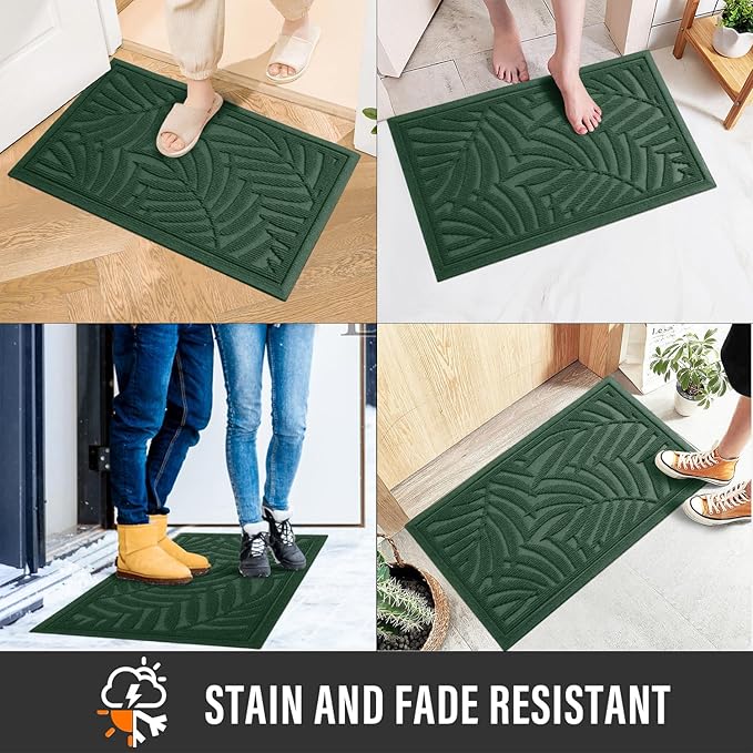 Front Door Mat, Absorbent Resist Dirt Welcome Door Mat Indoor Outdoor, - Image 4