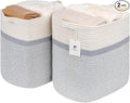 Storage Baskets for Clothes Fabric Cotton Rope Storage Basket by Laughbird