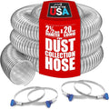 PVC Dust Collection Hose w/4 Thumbscrew Clamps, Puncture Resistant, Carbon by Fulton